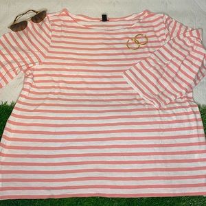 J. Crew XL striped boatneck t-shirt